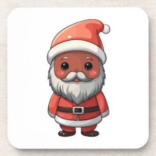Niedlicher Cartoon Santa Claus Illustration Getränkeuntersetzer