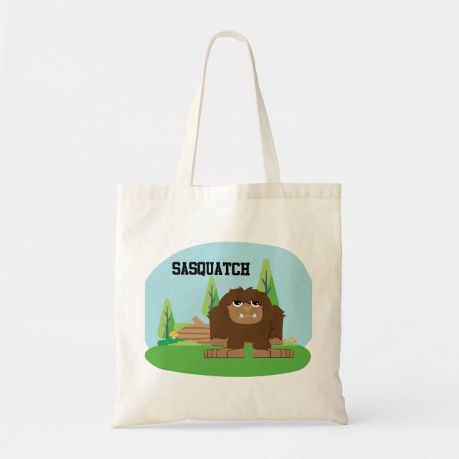 Niedlicher Cartoon Sasquatch Tragetasche (Vorne)