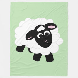 Niedlicher Cartoon Schafe Grüne Fleece Blanket