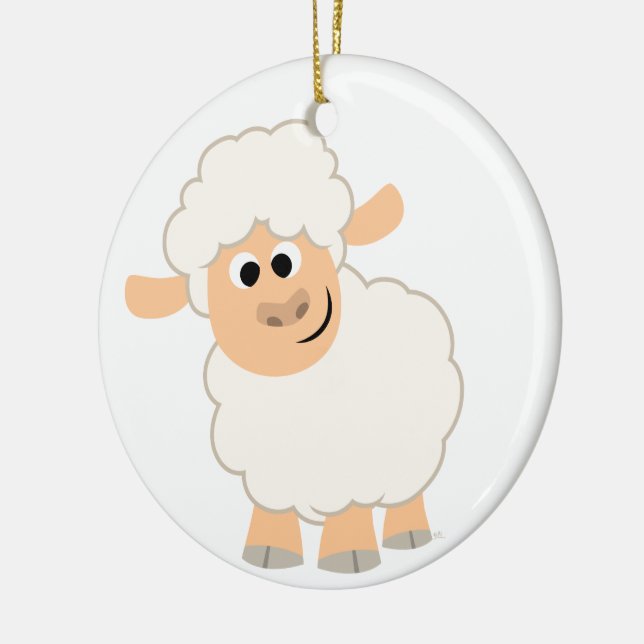 Niedlicher Cartoon Schafe Keramik Ornament (Links)