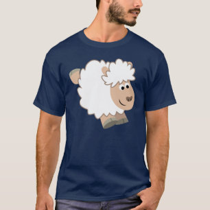 Niedlicher Cartoon-Schafe-T - Shirt
