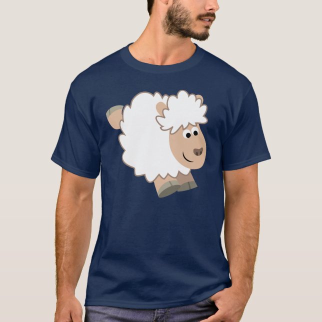 Niedlicher Cartoon-Schafe-T - Shirt (Vorderseite)