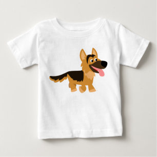 Niedlicher Cartoon-Schäferhund-Hundebaby-T - Shir Baby T-shirt