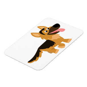 Niedlicher Cartoon-Schäferhund-Hundeflexibler Magnet