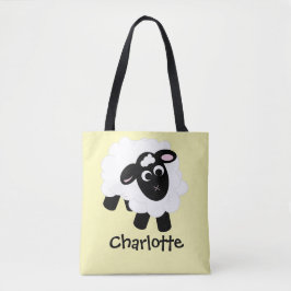 Niedlicher Cartoon Schafname Gelbe Tasche