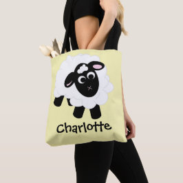 Niedlicher Cartoon Schafname Gelbe Tasche