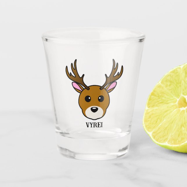 Niedlicher Cartoon Schnapsglas (Vorderseite)