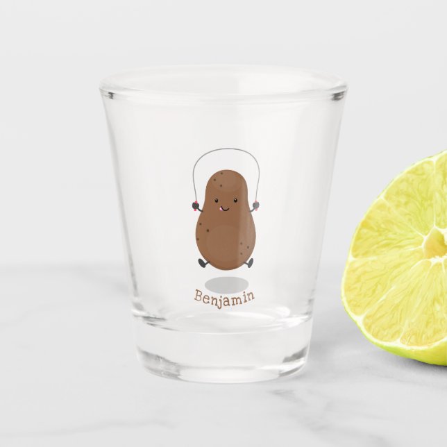 Niedlicher Cartoon Schnapsglas (Vorderseite)