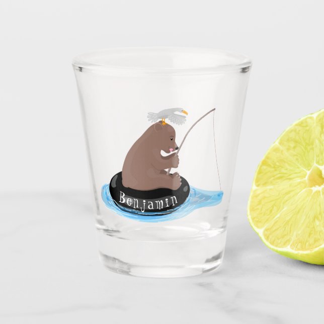 Niedlicher Cartoon Schnapsglas (Vorderseite)