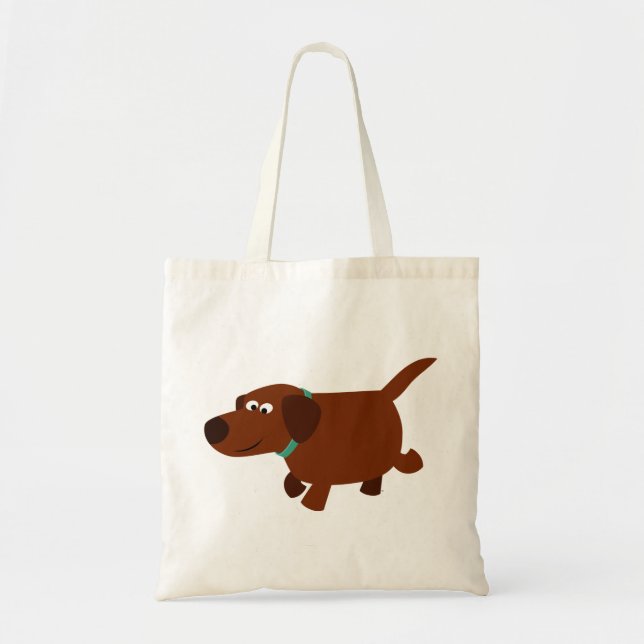 Niedlicher Cartoon Schokolade Labrador Bag Tragetasche (Vorne)