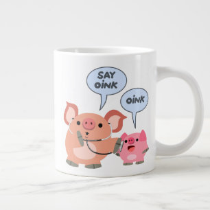 Niedlicher Cartoon Schweinearzt und Patient Jumbo-Tasse