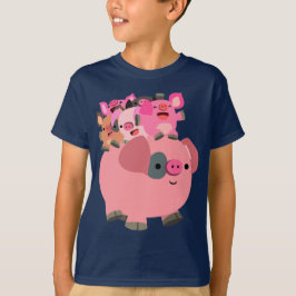 Niedlicher Cartoon Schweinefleisch, das Ferkel tra T-Shirt