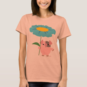Niedlicher Cartoon Schweinefleisch mit Geschenk (b T-Shirt