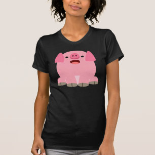 Niedlicher Cartoon Schweinefleisch T - Shirt