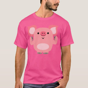 Niedlicher Cartoon Schweinefleisch T - Shirt
