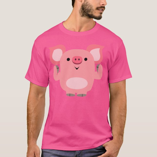 Niedlicher Cartoon Schweinefleisch T - Shirt (Vorderseite)
