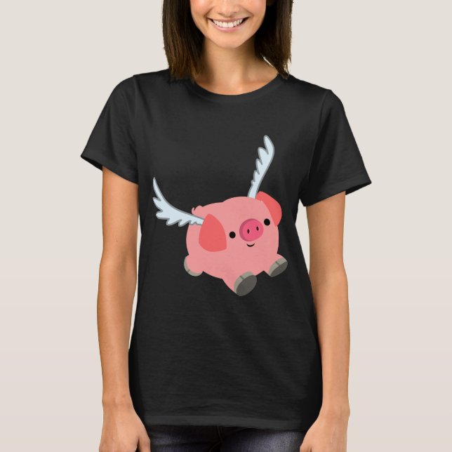 Niedlicher Cartoon Schweinefleisch T - Shirt (Vorderseite)