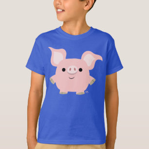 Niedlicher Cartoon Schweinekind T - Shirt