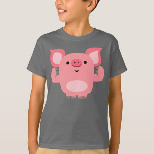 Niedlicher Cartoon Schweinekinder T - Shirt