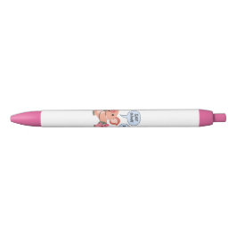 Niedlicher Cartoon Schweinekonzept und Patient Kugelschreiber