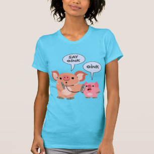 Niedlicher Cartoon Schweinektoren und T - Shirt de