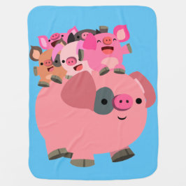Niedlicher Cartoon Schweineschlachtkörper Babydecke