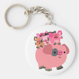 Niedlicher Cartoon Schweineschlachtkörper Schlüsselanhänger