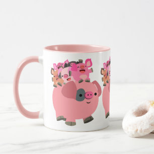 Niedlicher Cartoon Schweineschlachtkörper Tasse