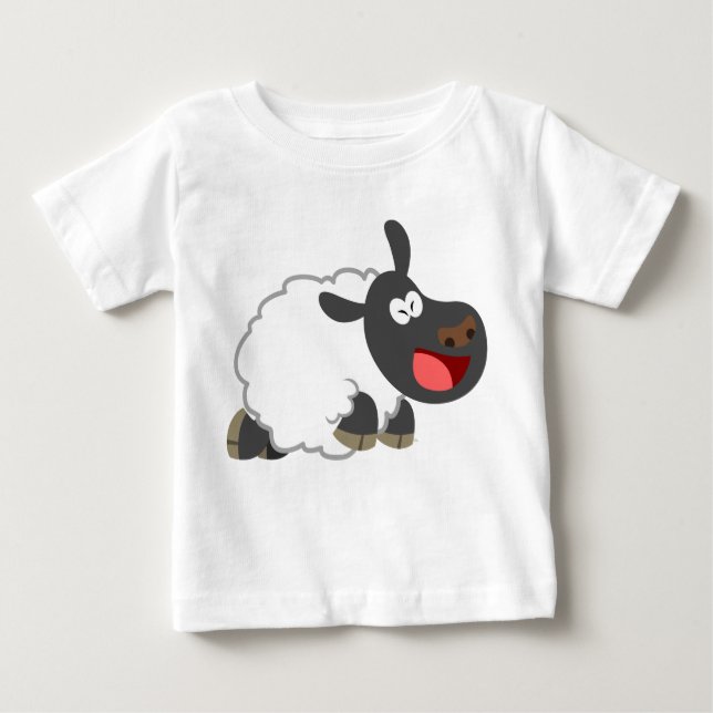 Niedlicher Cartoon Sheep Baby T - Shirt (Vorderseite)