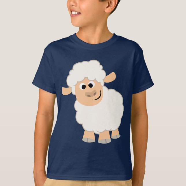 Niedlicher Cartoon Sheep Children T - Shirt (Vorderseite)