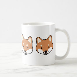 Niedlicher Cartoon Shiba Inu lächelt blinkende Hun Tasse