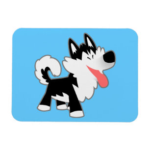 Niedlicher Cartoon Sibirischer Husky Flexible Magn Magnet