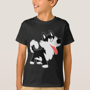 Niedlicher Cartoon-sibirischer T-Shirt