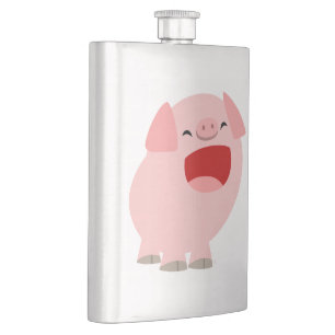 Niedlicher Cartoon Singing Pig Classic Flask Flachmann
