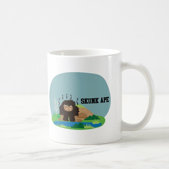 Niedlicher Cartoon Skunk Ape Tasse (Rechts)