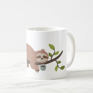 Niedlicher Cartoon Sloth Coffee Tasse