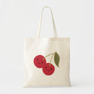 Niedlicher Cartoon Smiling Kawaii Cherries Tragetasche