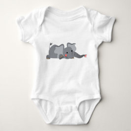 Niedlicher Cartoon Sneaky Elephant Baby Strampler