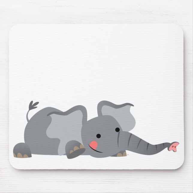 Niedlicher Cartoon Sneaky Elephant Mousepad (Vorne)