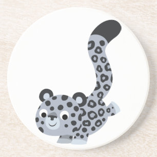 Niedlicher Cartoon Snow Leopard Untersetzer