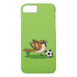 Niedlicher Cartoon-Sparrow-Fußballspieler Case-Mate iPhone Hülle