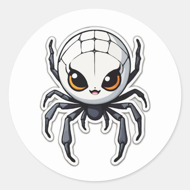 Niedlicher Cartoon Spider Sticker - A Friendly Ara (Vorderseite)