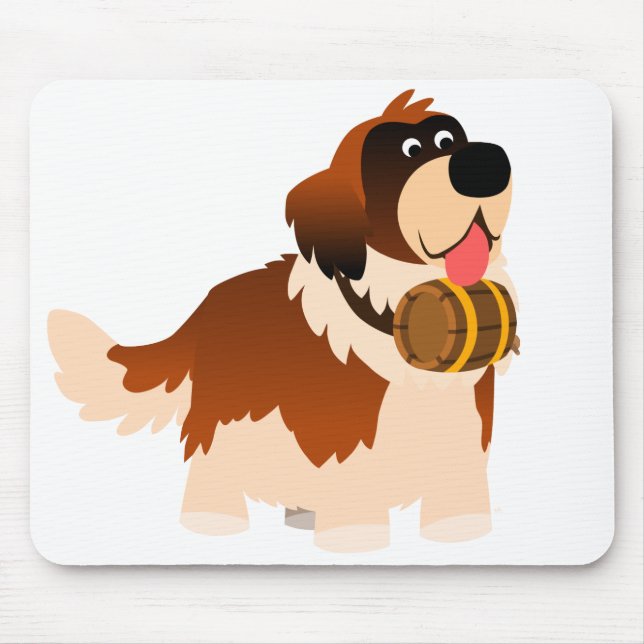 Niedlicher Cartoon St Bernard Mousepad (Vorne)