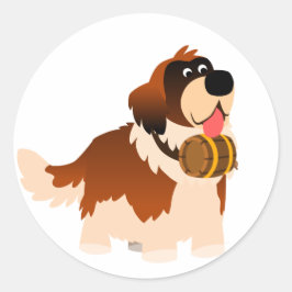 Niedlicher Cartoon St Bernard Sticker