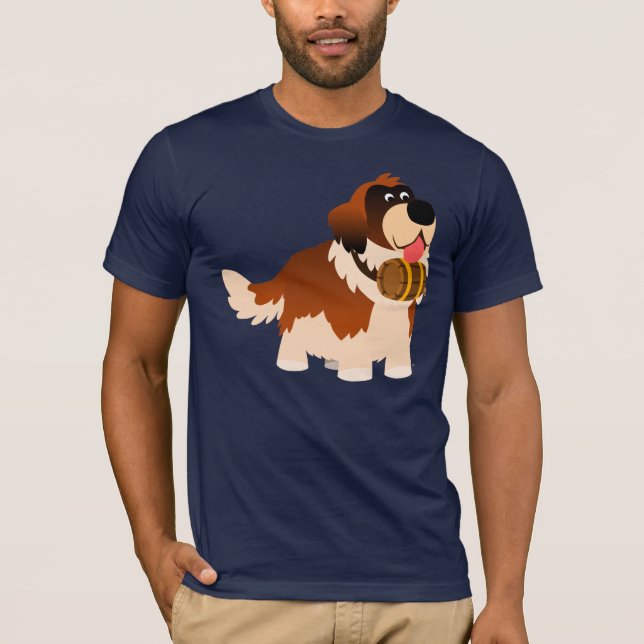 Niedlicher Cartoon St. Bernard T - Shirt (Vorderseite)