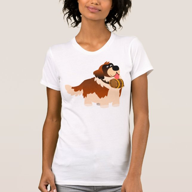 Niedlicher Cartoon St. Bernard Women T - Shirt (Vorderseite)