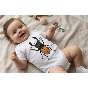 Niedlicher Cartoon Stag Beetle Baby Bodysuit Strampler