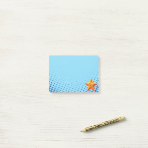 Niedlicher Cartoon Starfish Blauer Ozean Post-it Klebezettel