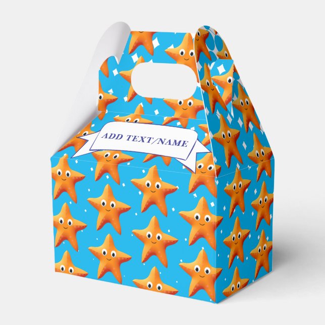 Niedlicher Cartoon Starfish Blue Ocean Classic Geschenkschachtel (Vorderseite)