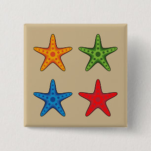 Niedlicher Cartoon Starfish Set Button